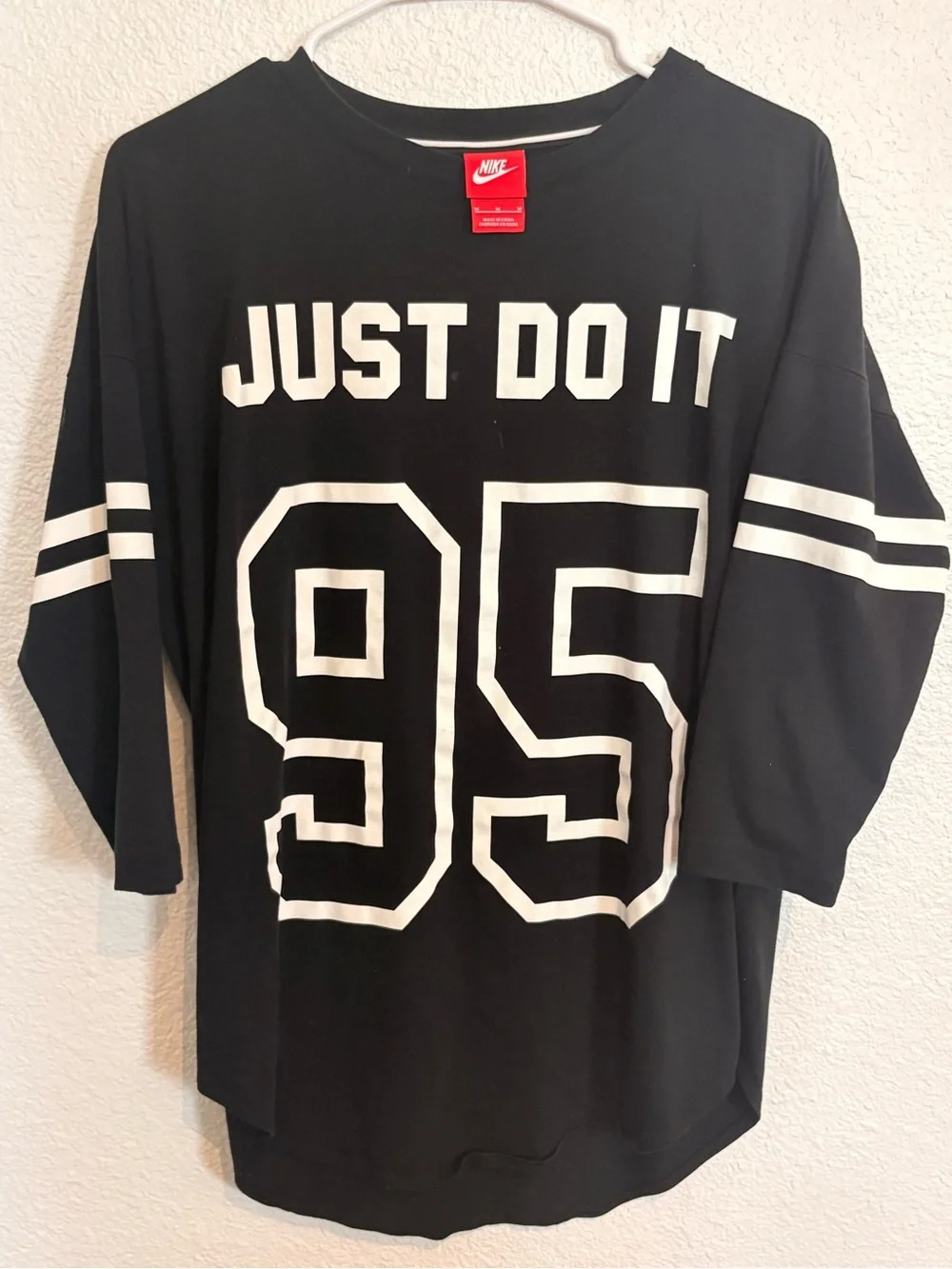 Nike Black Long Sleeve Tee with White 